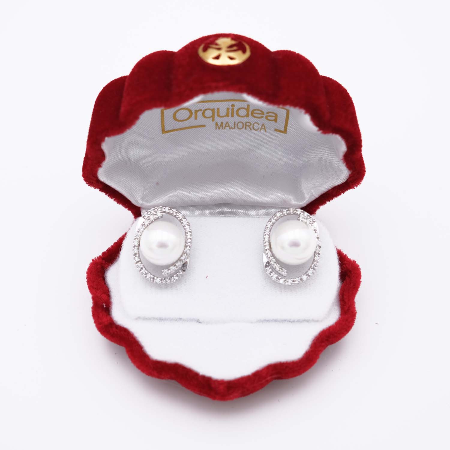 Boucles d'Oreilles en Perles de Majorque - 20 x 15 mm - Image 4