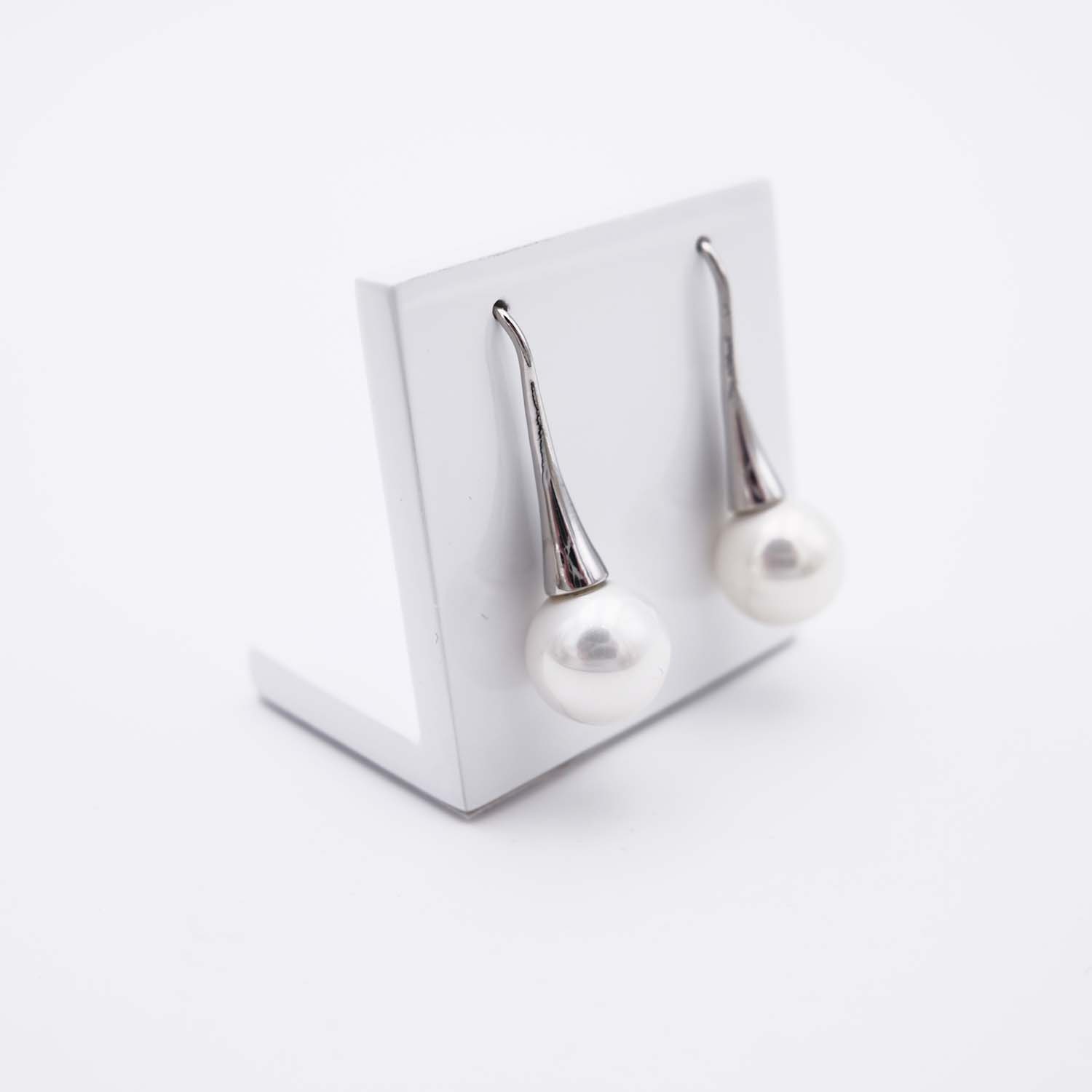 Boucles d'Oreilles en Perles de Majorque - 12 x 35 mm - Image 4