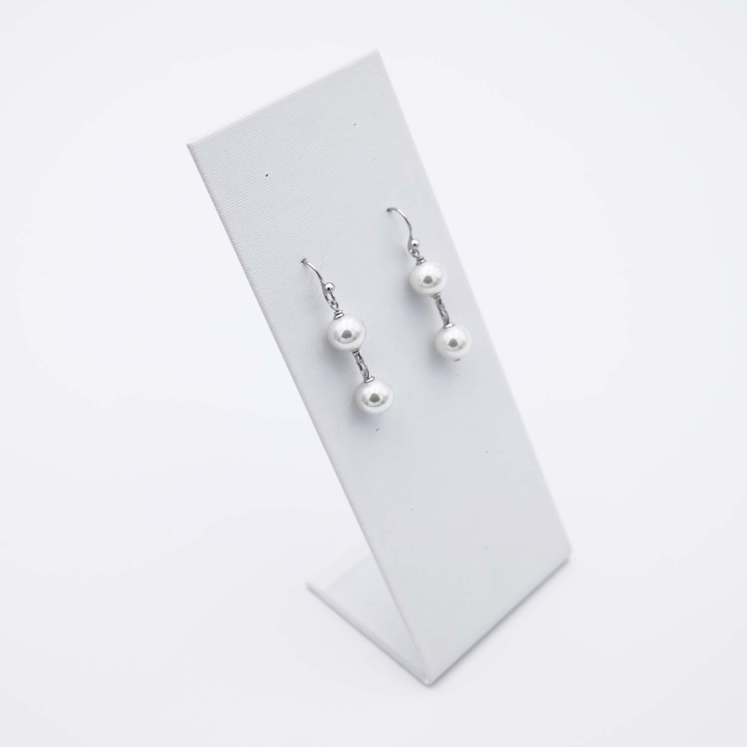 Boucles d'Oreilles en Perles de Majorque - 10 x 40 mm - Image 6