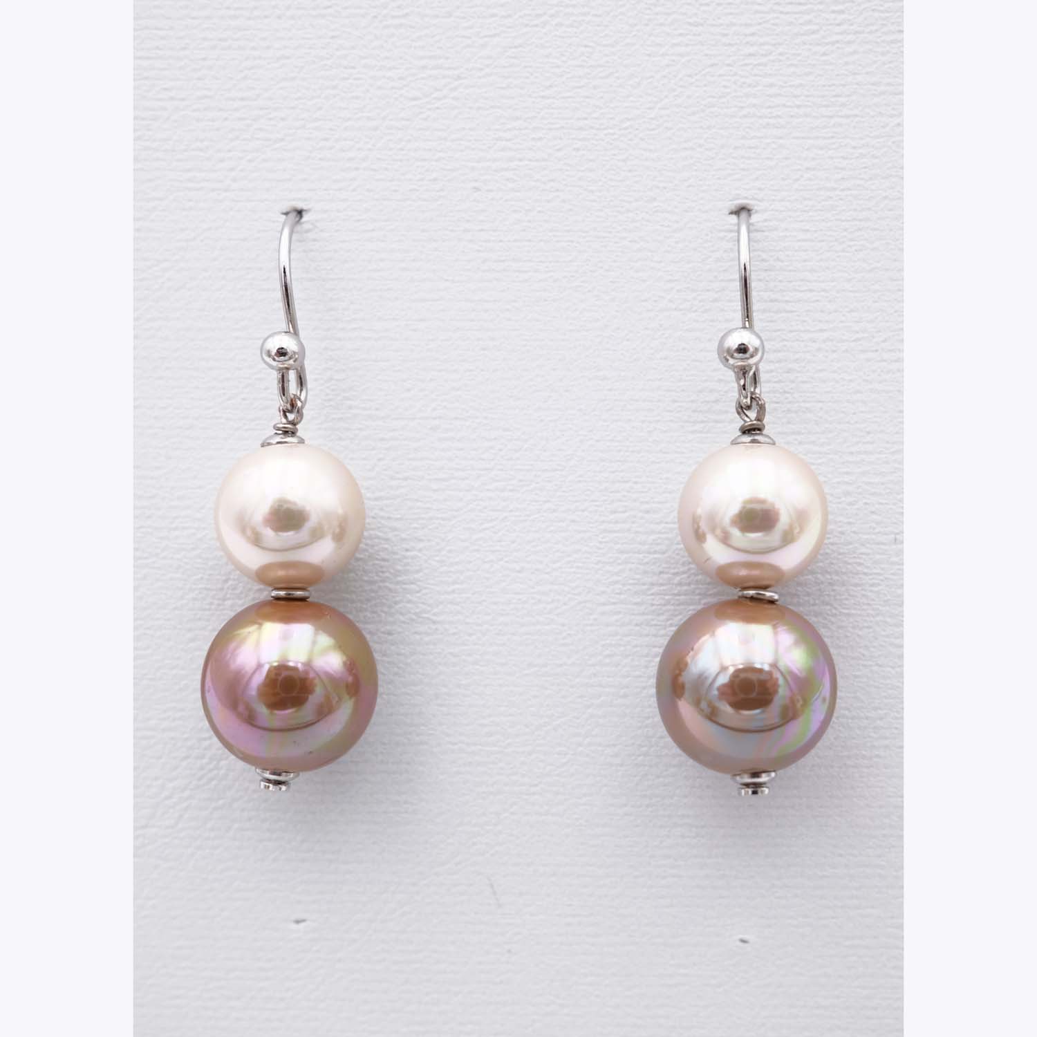Boucles d'Oreilles en Perles de Majorque - 12 x 38 mm - Image 8