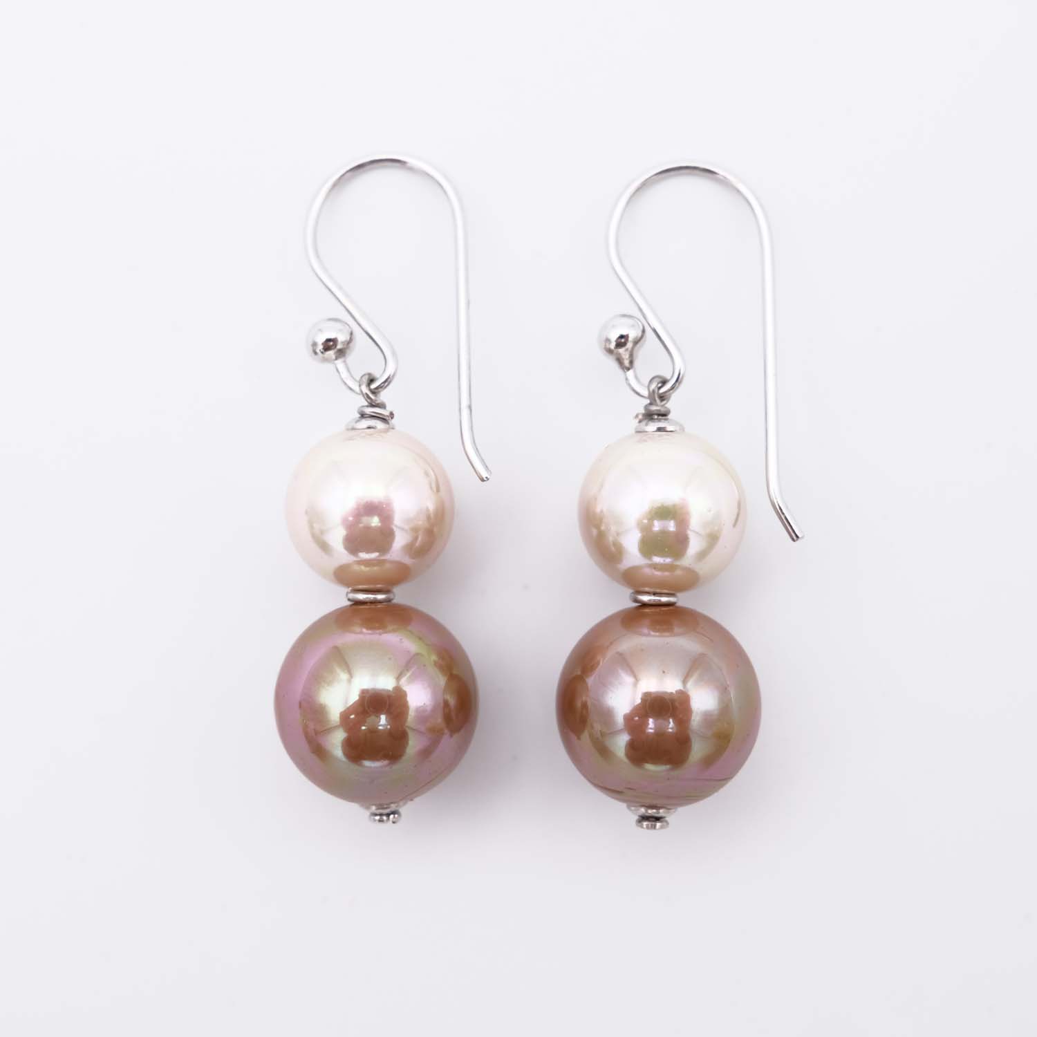 Boucles d'Oreilles en Perles de Majorque - 12 x 38 mm - Image 2