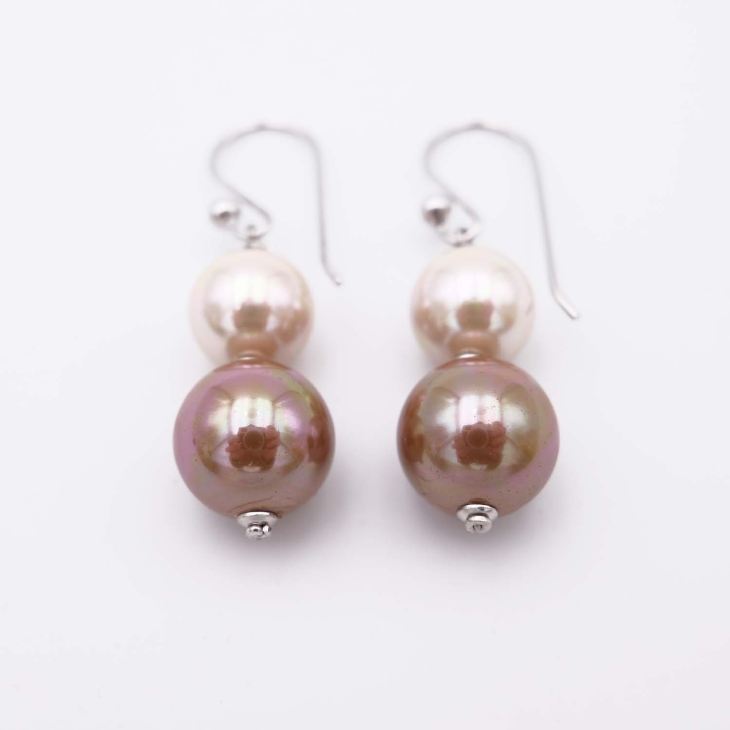 Boucles d'Oreilles en Perles de Majorque - 12 x 38 mm - Image 3