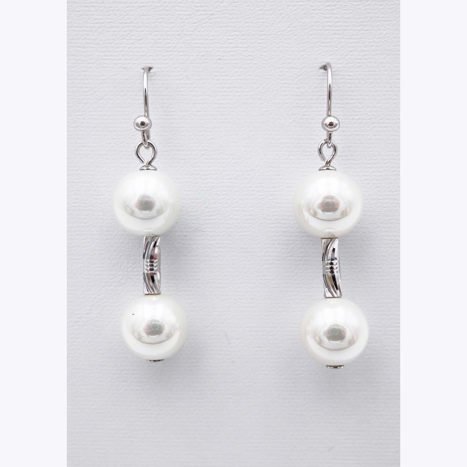 Boucles d'Oreilles en Perles de Majorque - 12 x 48 mm - Image 8