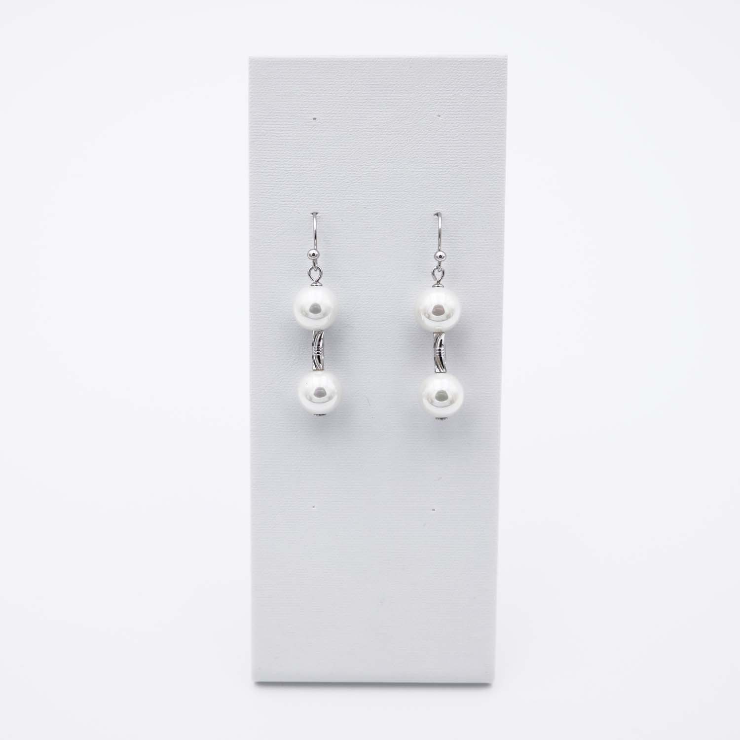 Boucles d'Oreilles en Perles de Majorque - 12 x 48 mm - Image 7