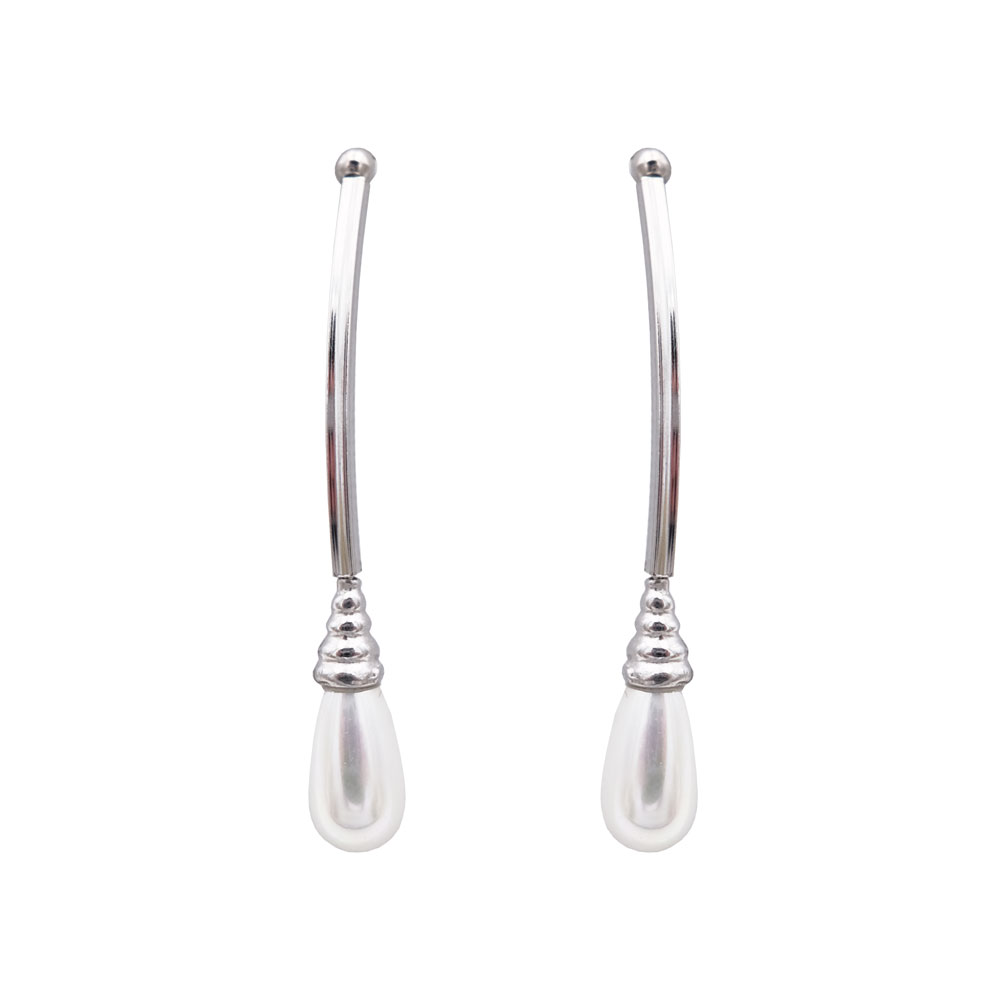 Boucles d'Oreilles en Perles de Majorque - Long. 44 mm