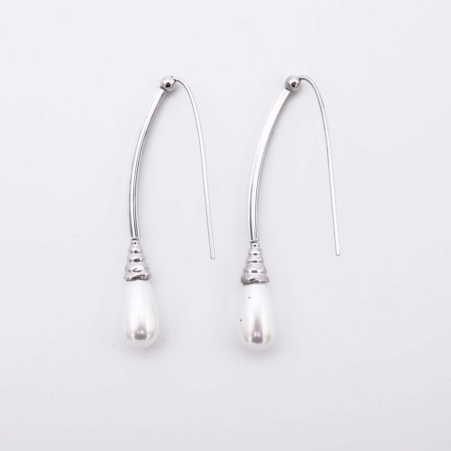 Boucles d'Oreilles en Perles de Majorque - Long. 44 mm - Image 5