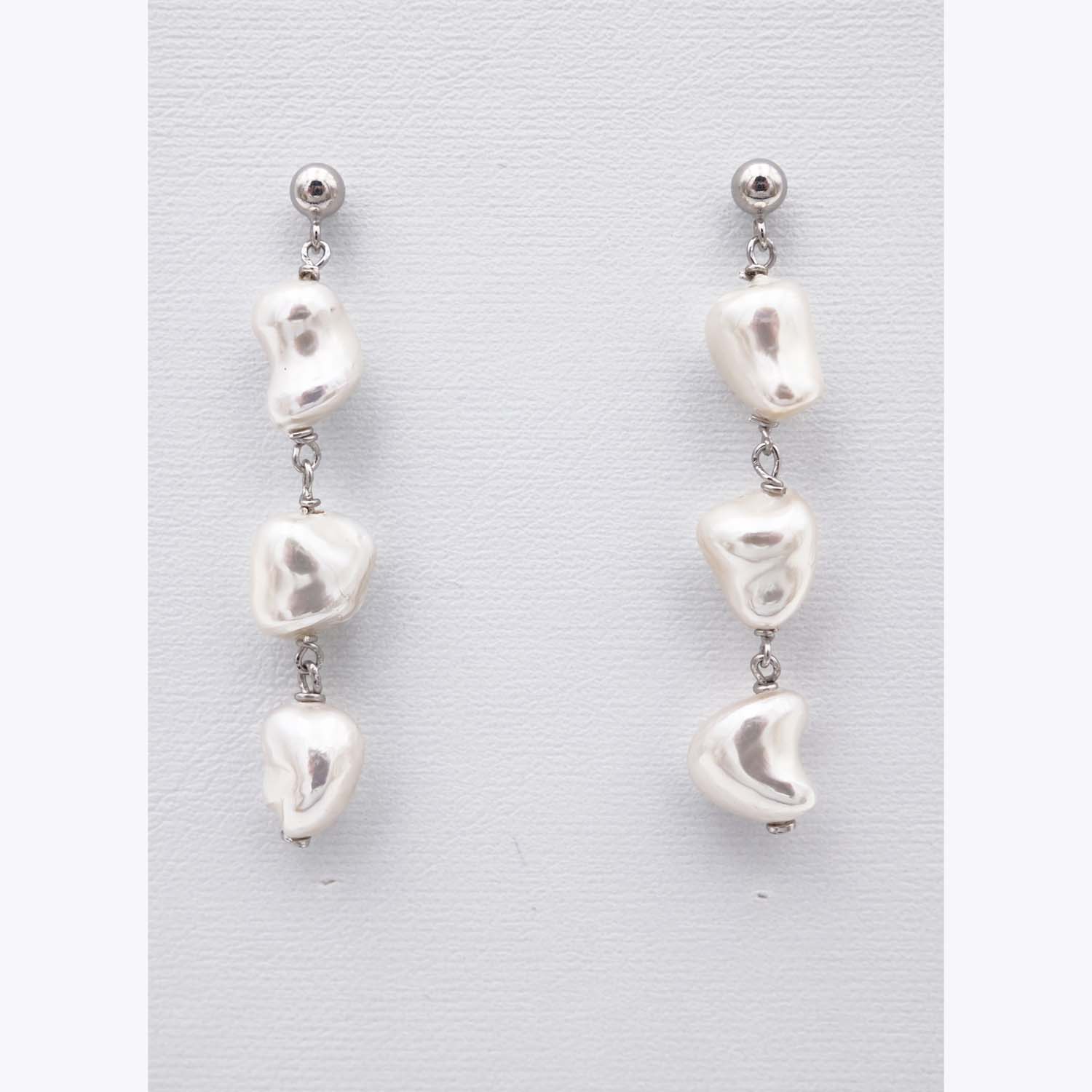 Boucles d'Oreilles en Perles de Majorque - Long. 42 mm - Image 8
