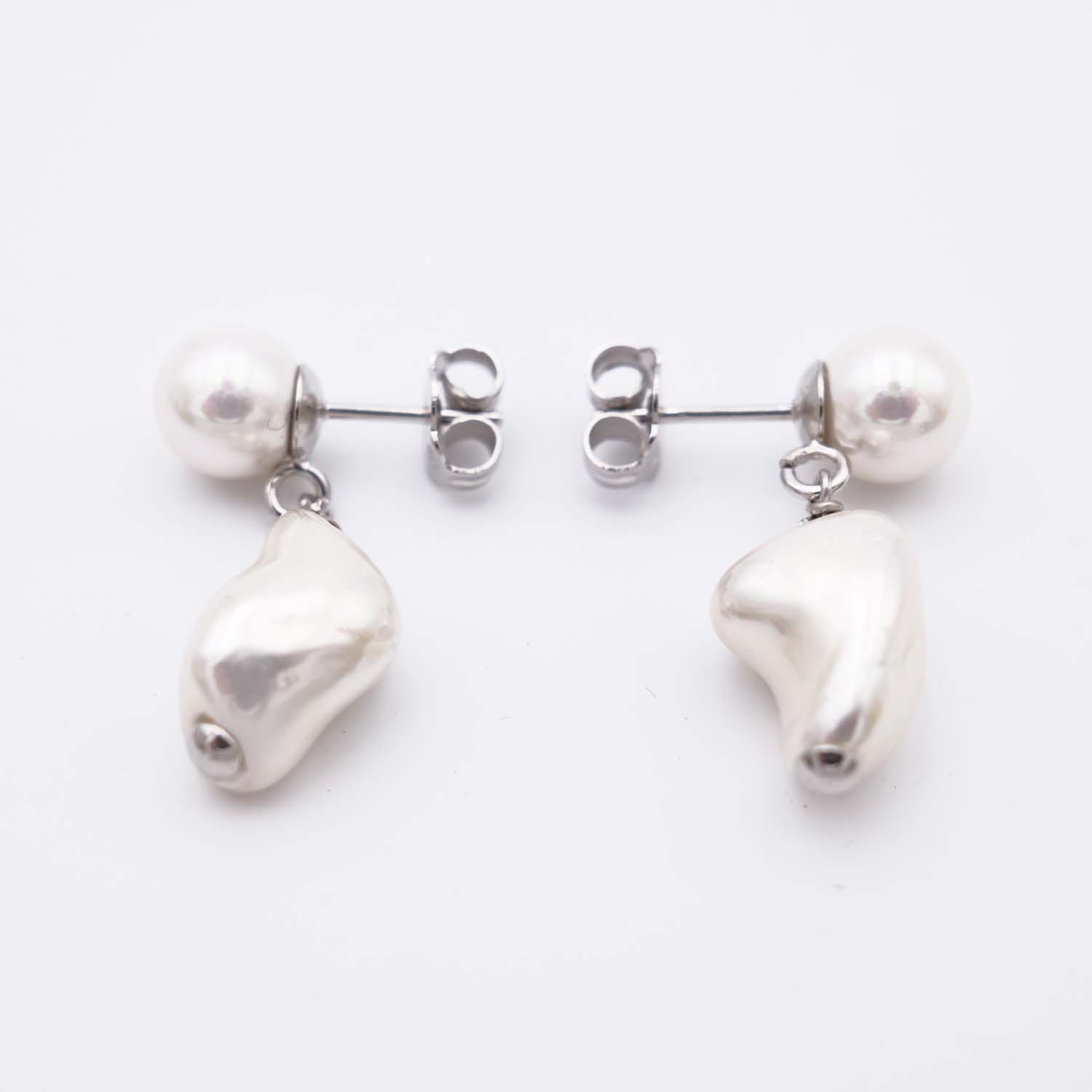 Boucles d'Oreilles en Perles de Majorque - 10 x 30 mm - Image 4