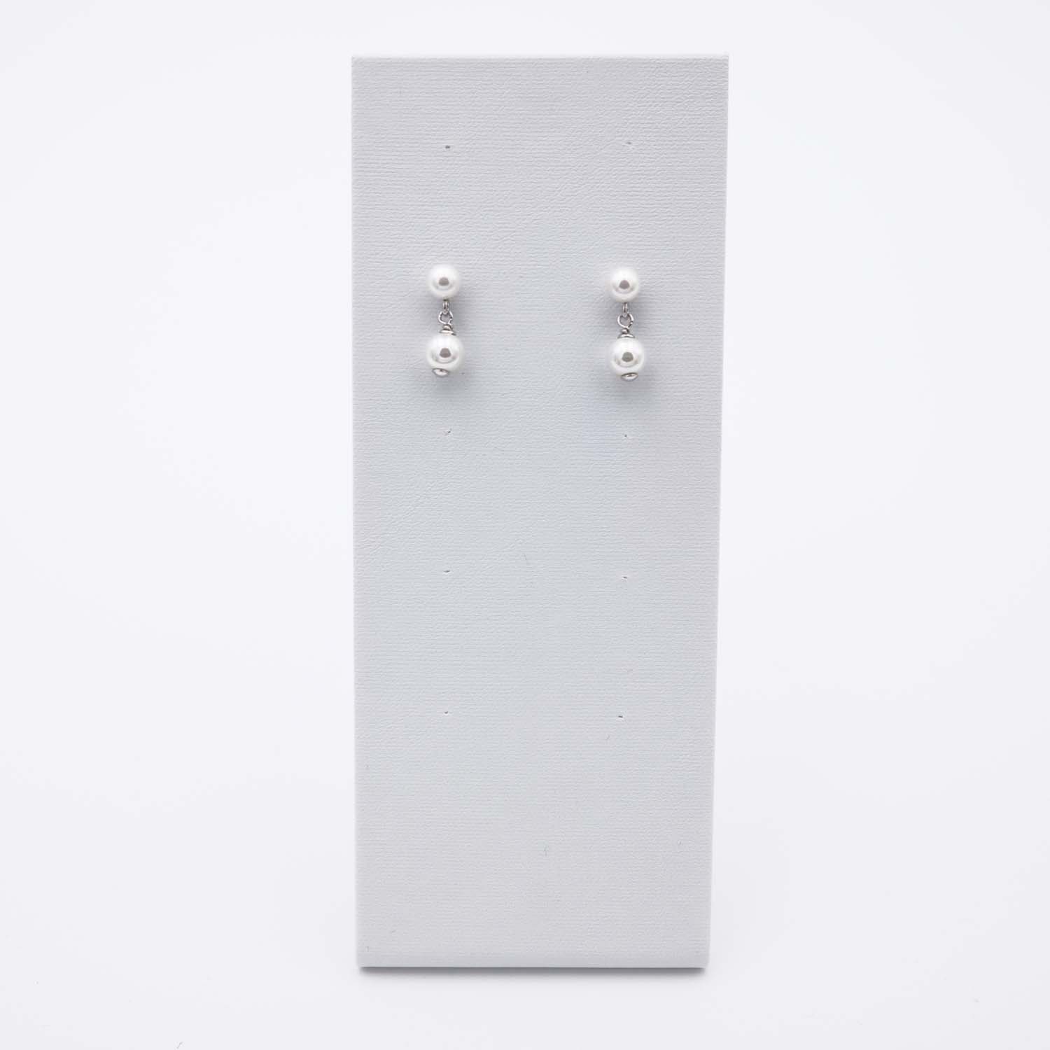 Boucles d'Oreilles en Perles de Majorque - 7 x 16 mm - Image 2