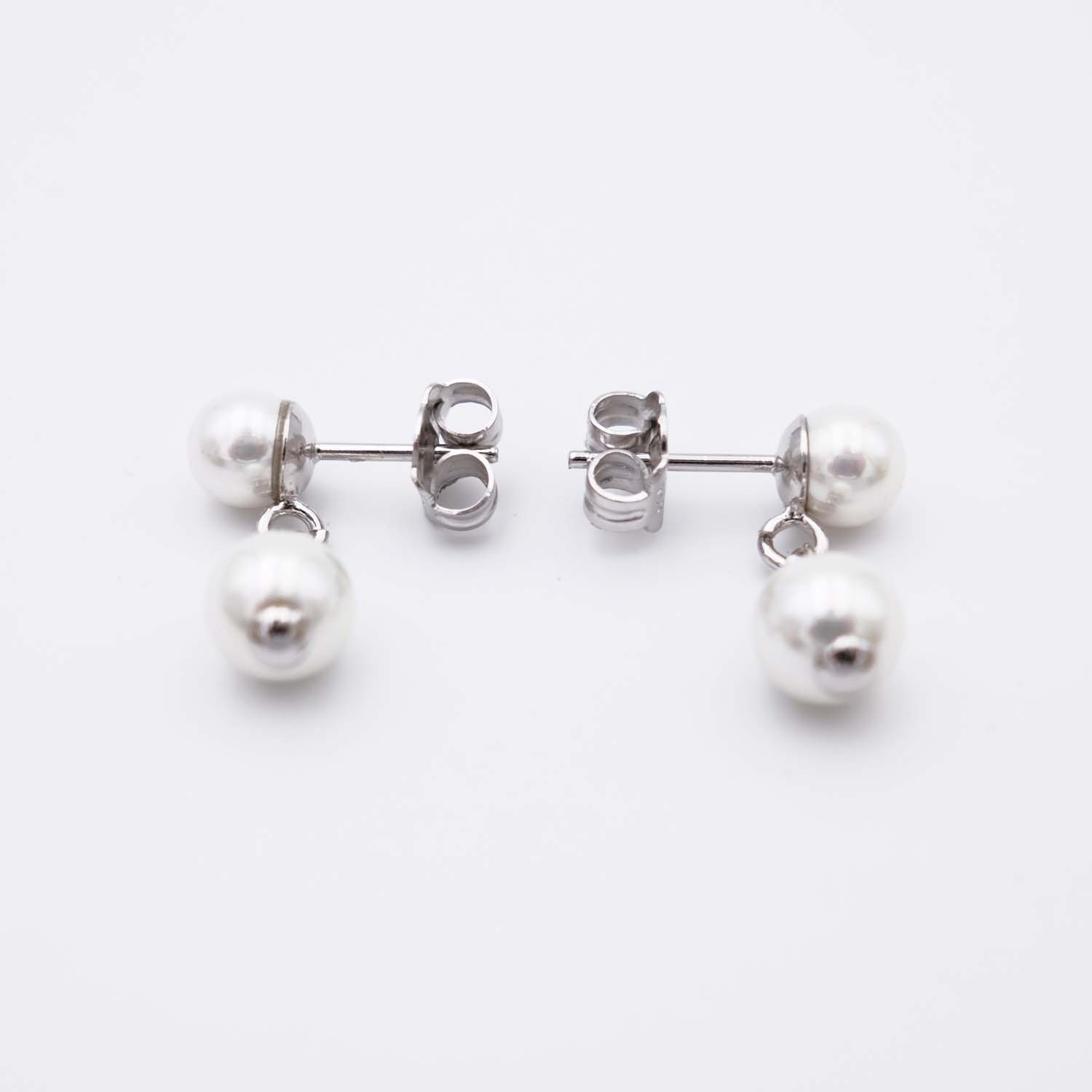 Boucles d'Oreilles en Perles de Majorque - 7 x 16 mm - Image 6