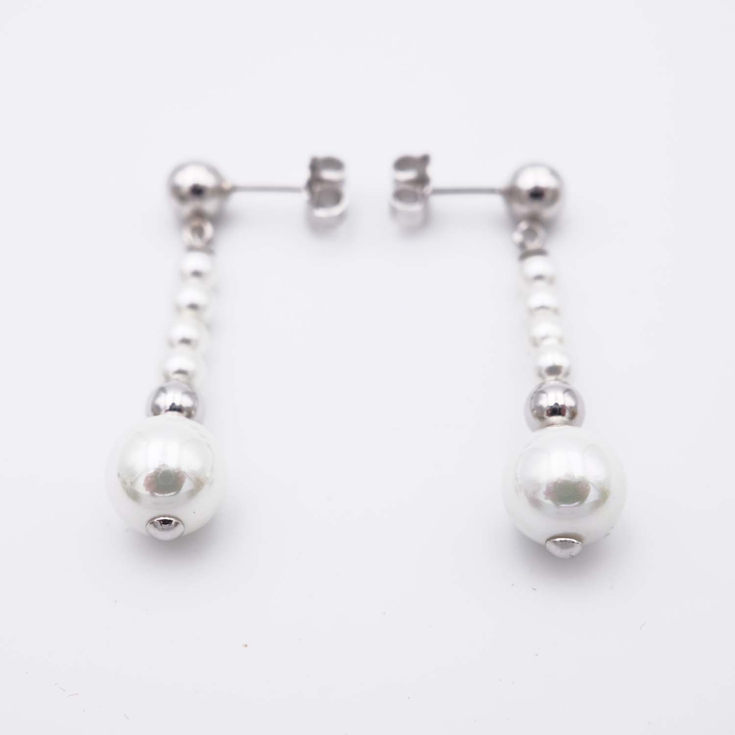 Boucles d'Oreilles en Perles de Majorque - 10 x 38 mm - Image 3