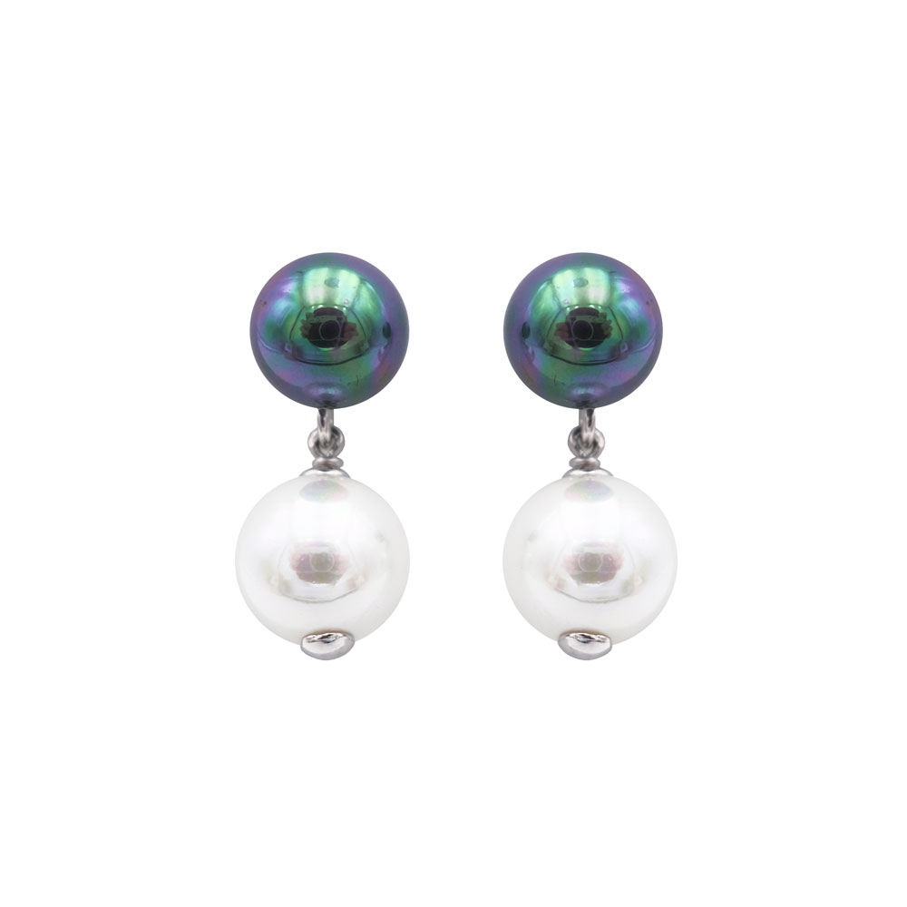 Boucles d'Oreilles en Perles de Majorque - 10 x 28 mm