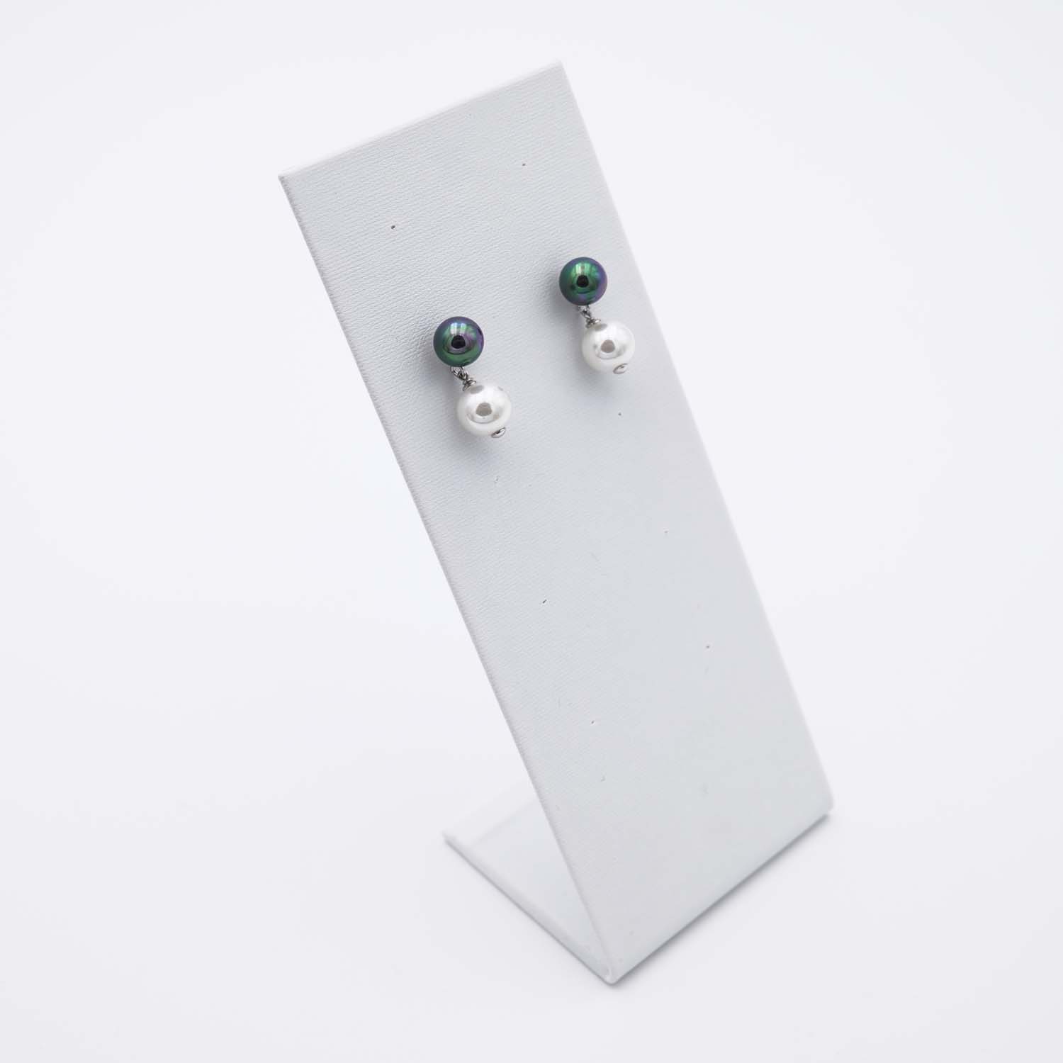 Boucles d'Oreilles en Perles de Majorque - 10 x 28 mm - Image 6