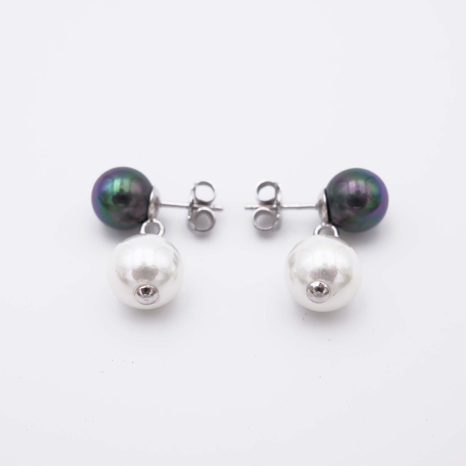 Boucles d'Oreilles en Perles de Majorque - 10 x 28 mm - Image 3