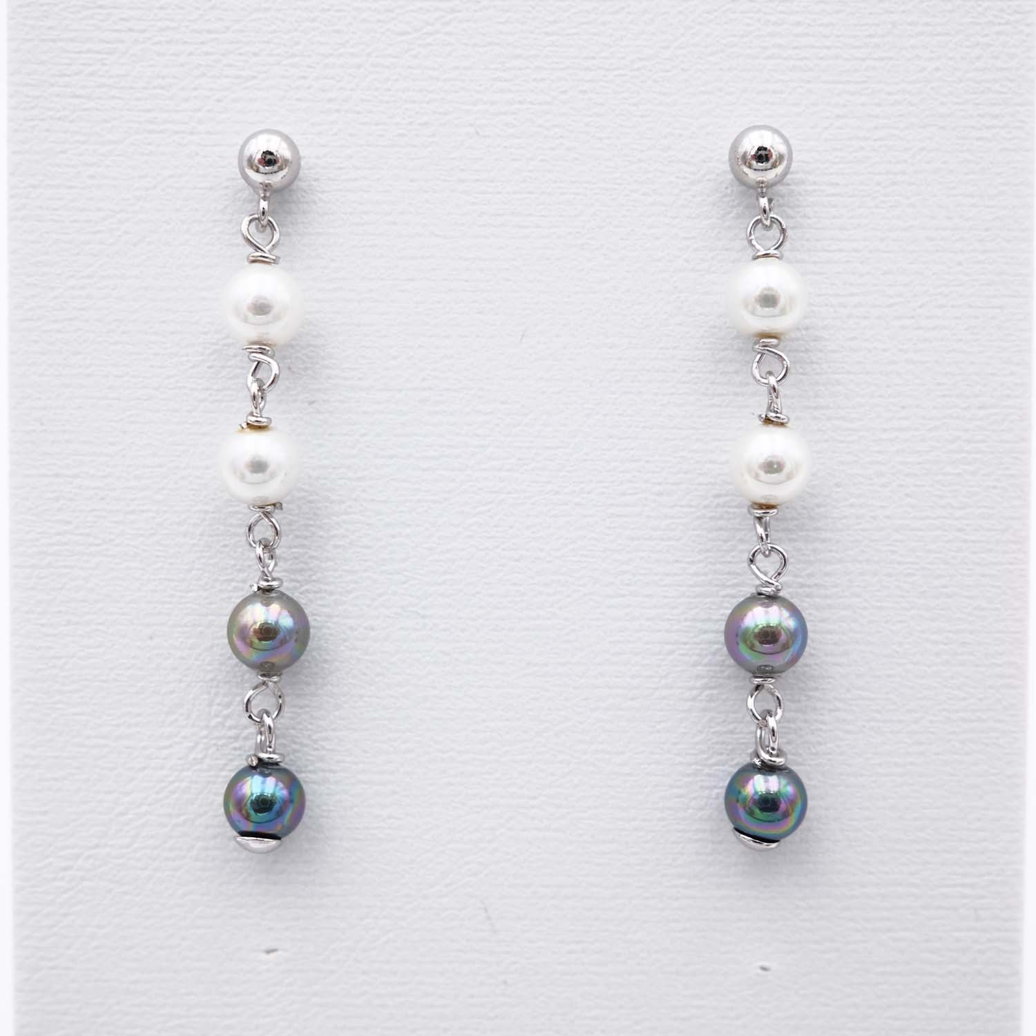 Boucles d'Oreilles en Perles de Majorque - 36 x 5 mm - Image 9