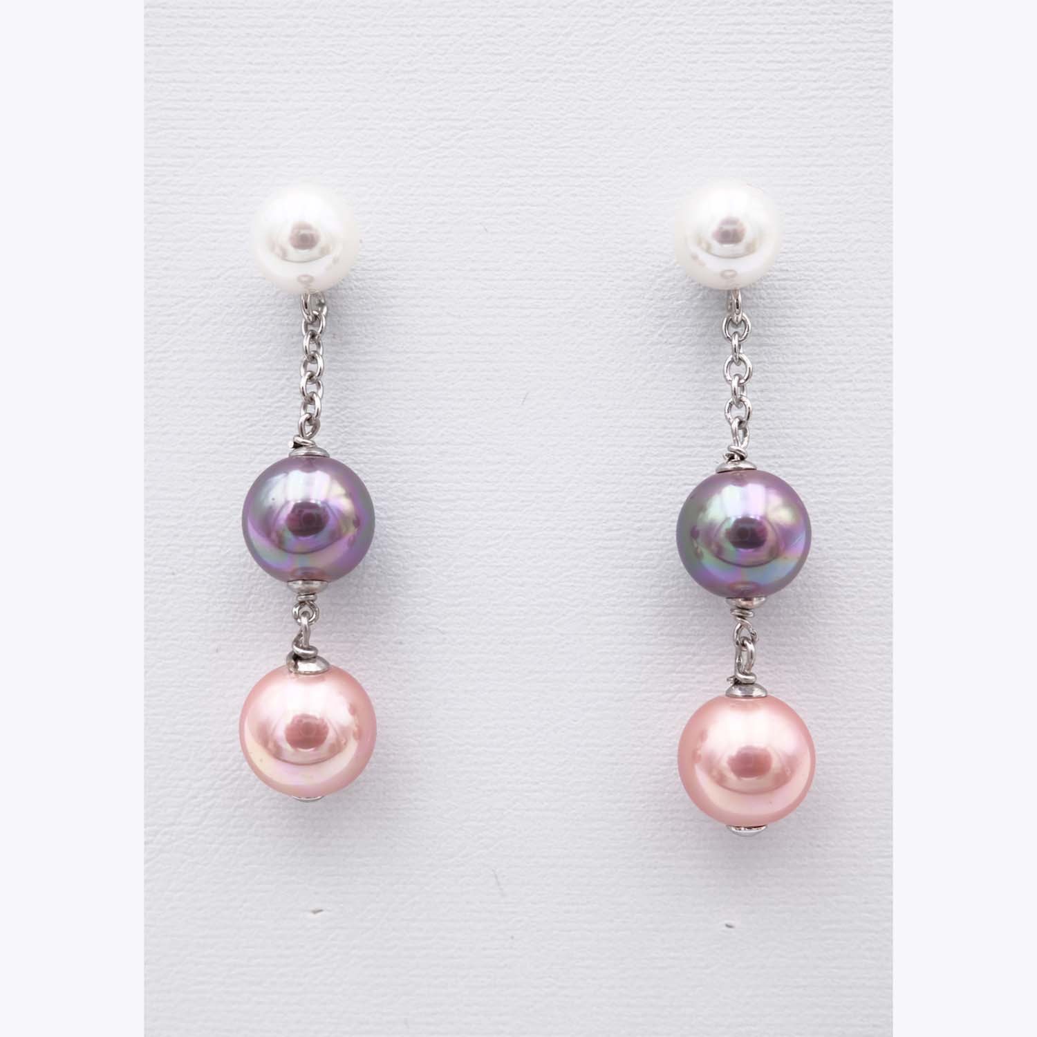 Boucles d'Oreilles en Perles de Majorque - 8 x 40 mm - Image 8