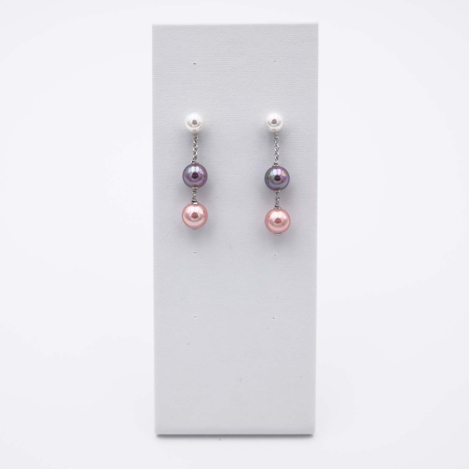 Boucles d'Oreilles en Perles de Majorque - 8 x 40 mm - Image 7
