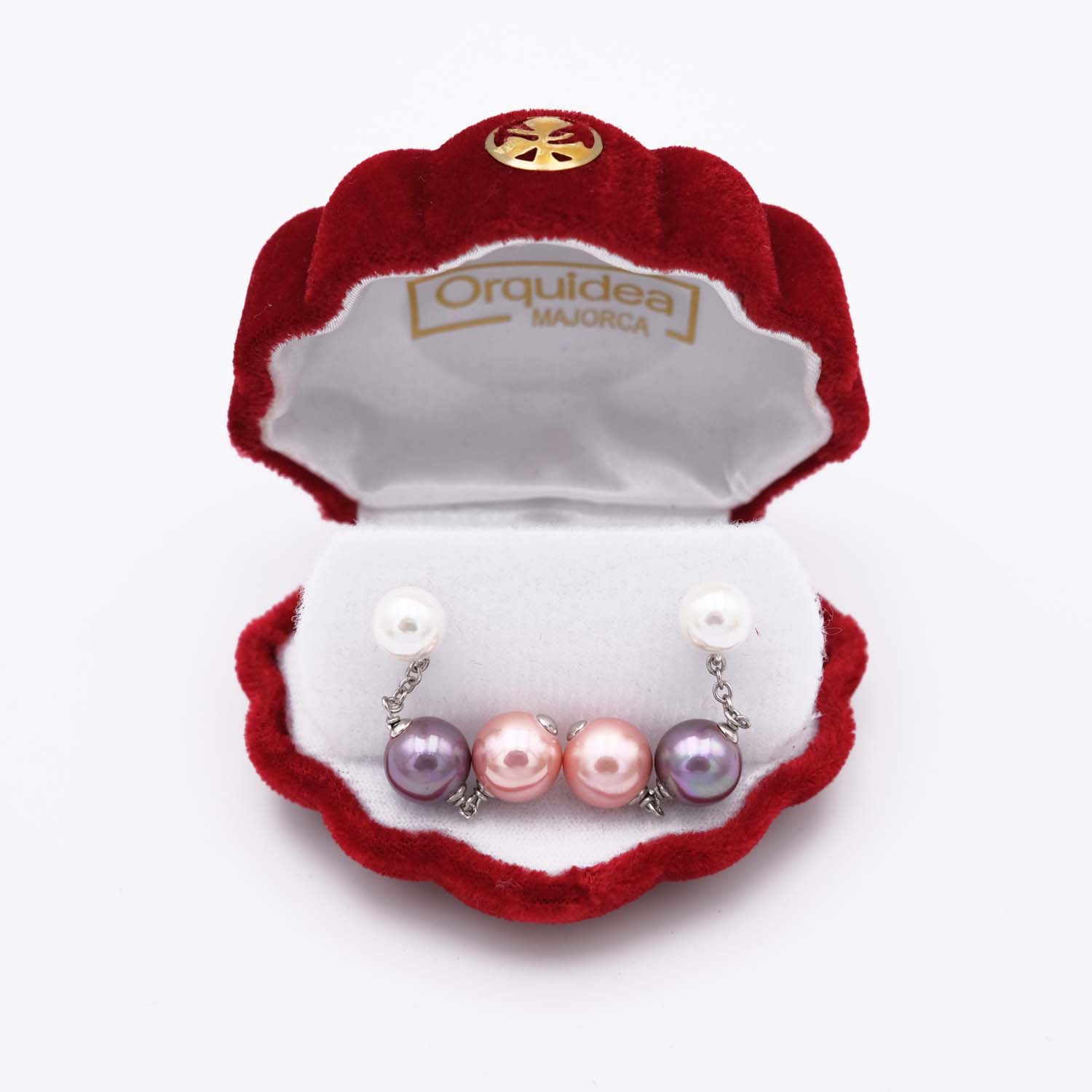 Boucles d'Oreilles en Perles de Majorque - 8 x 40 mm - Image 4