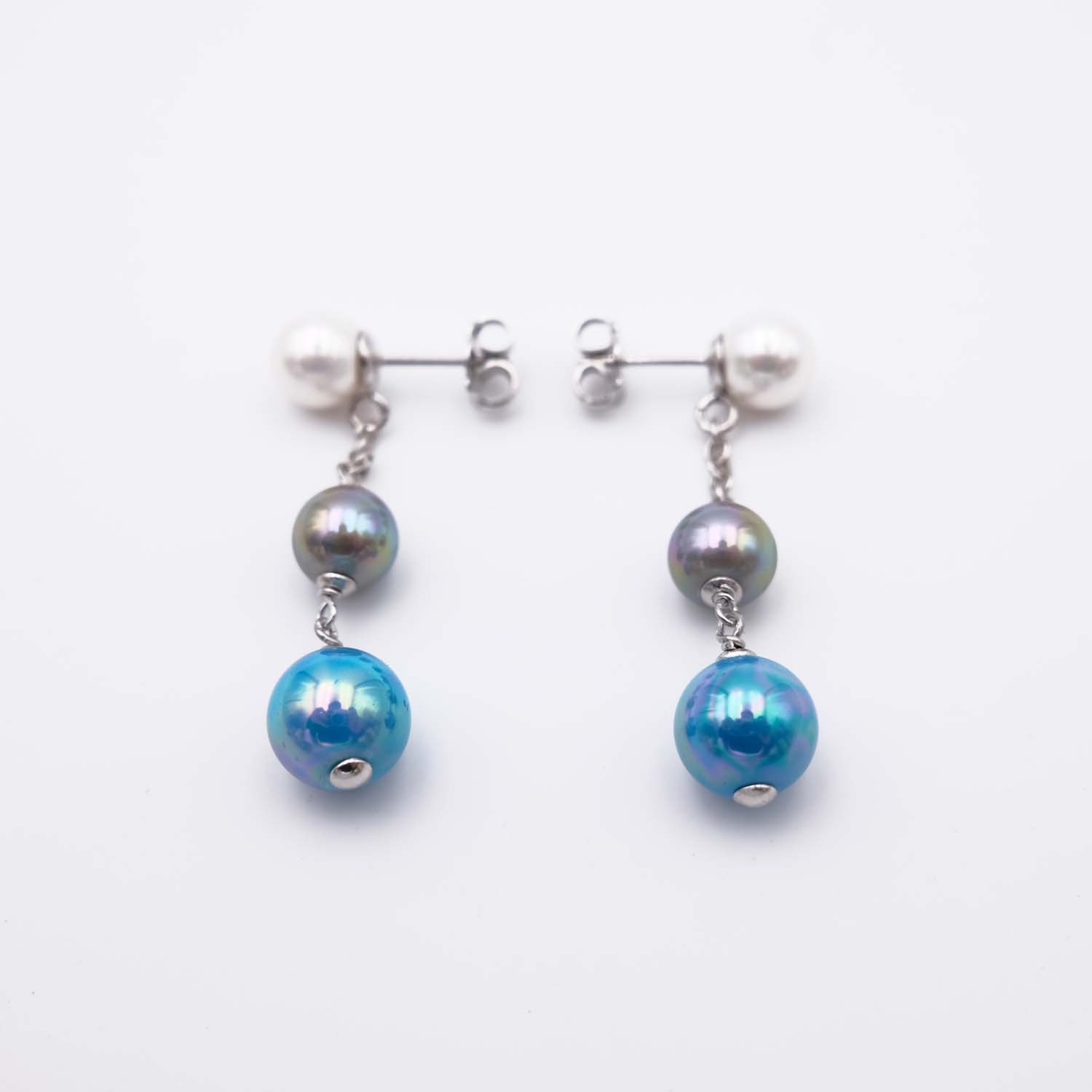 Boucles d'Oreilles en Perles de Majorque - 8 x 40 mm - Image 6
