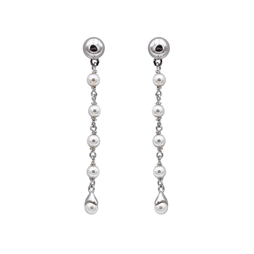 Boucles d'Oreilles en Perles de Majorque - 5 x 53 mm