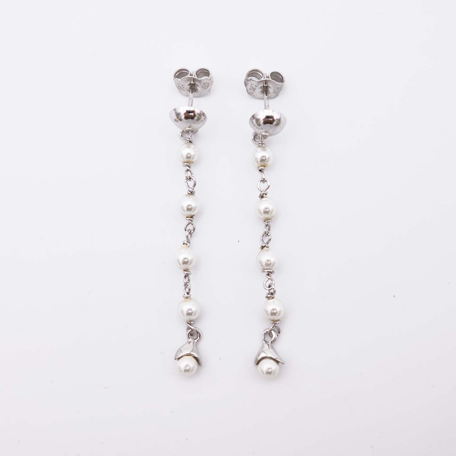 Boucles d'Oreilles en Perles de Majorque - 5 x 53 mm - Image 2