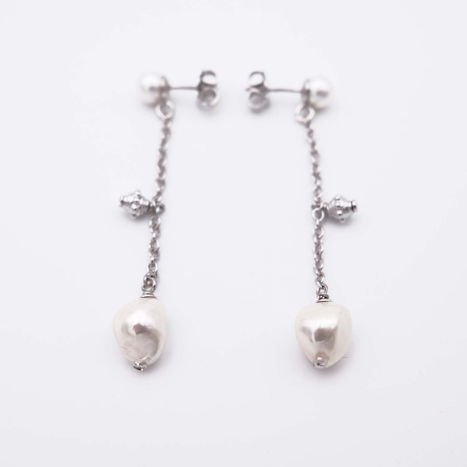Boucles d'Oreilles en Perles de Majorque - 6 x 53 mm - Image 3