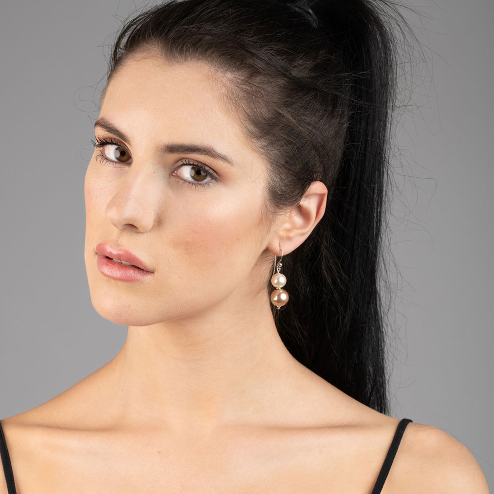 Boucles d'Oreilles en Perles de Majorque - 12 x 38 mm - Image 9