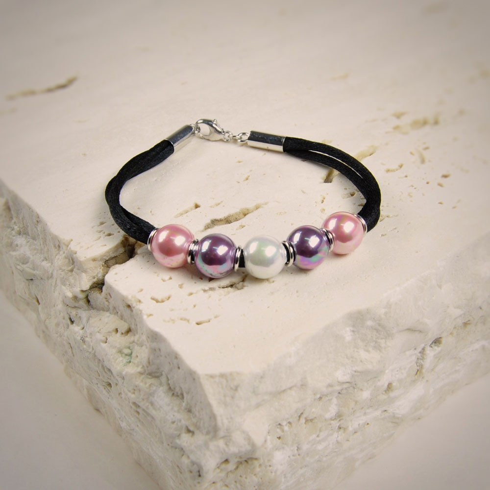 Bracelet en Perles de Majorque - 10 mm - Long. 19 cm - Image 7