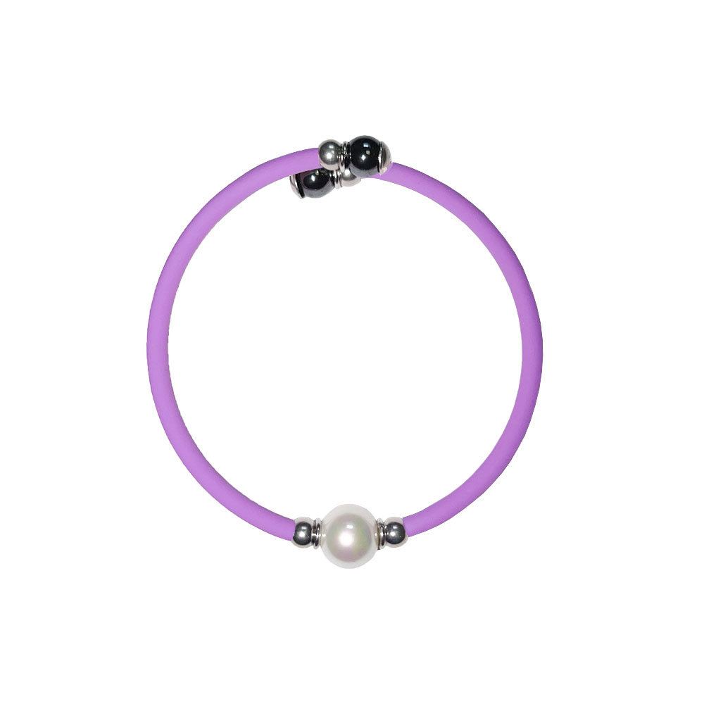 Bracelet en Perles de Majorque - 8 mm - Long. ajustable