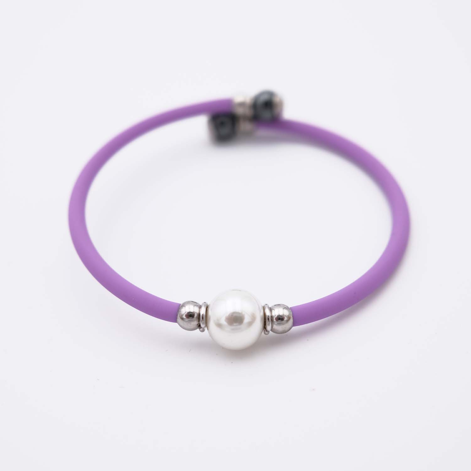 Bracelet en Perles de Majorque - 8 mm - Long. ajustable - Image 3