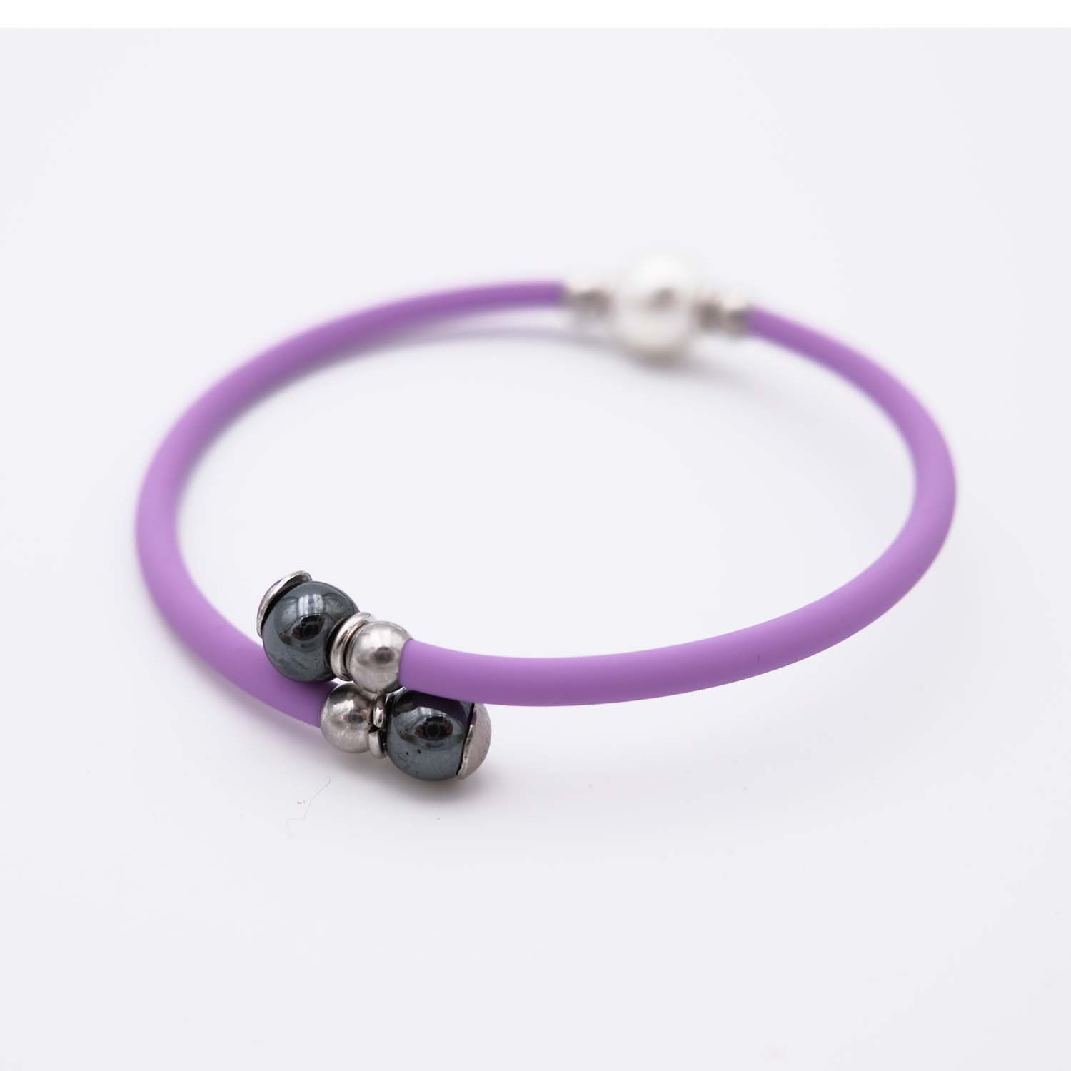 Bracelet en Perles de Majorque - 8 mm - Long. ajustable - Image 4