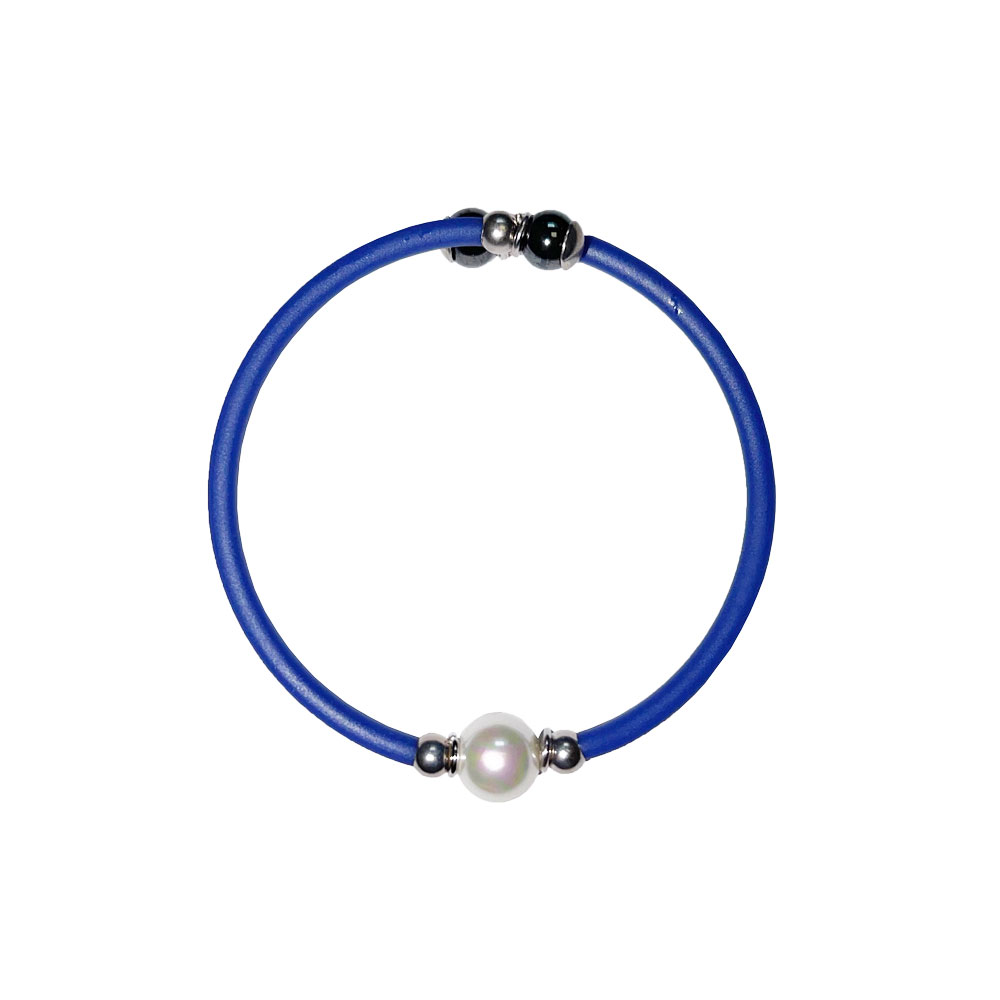 Bracelet en Perles de Majorque - 8 mm - Long. ajustable