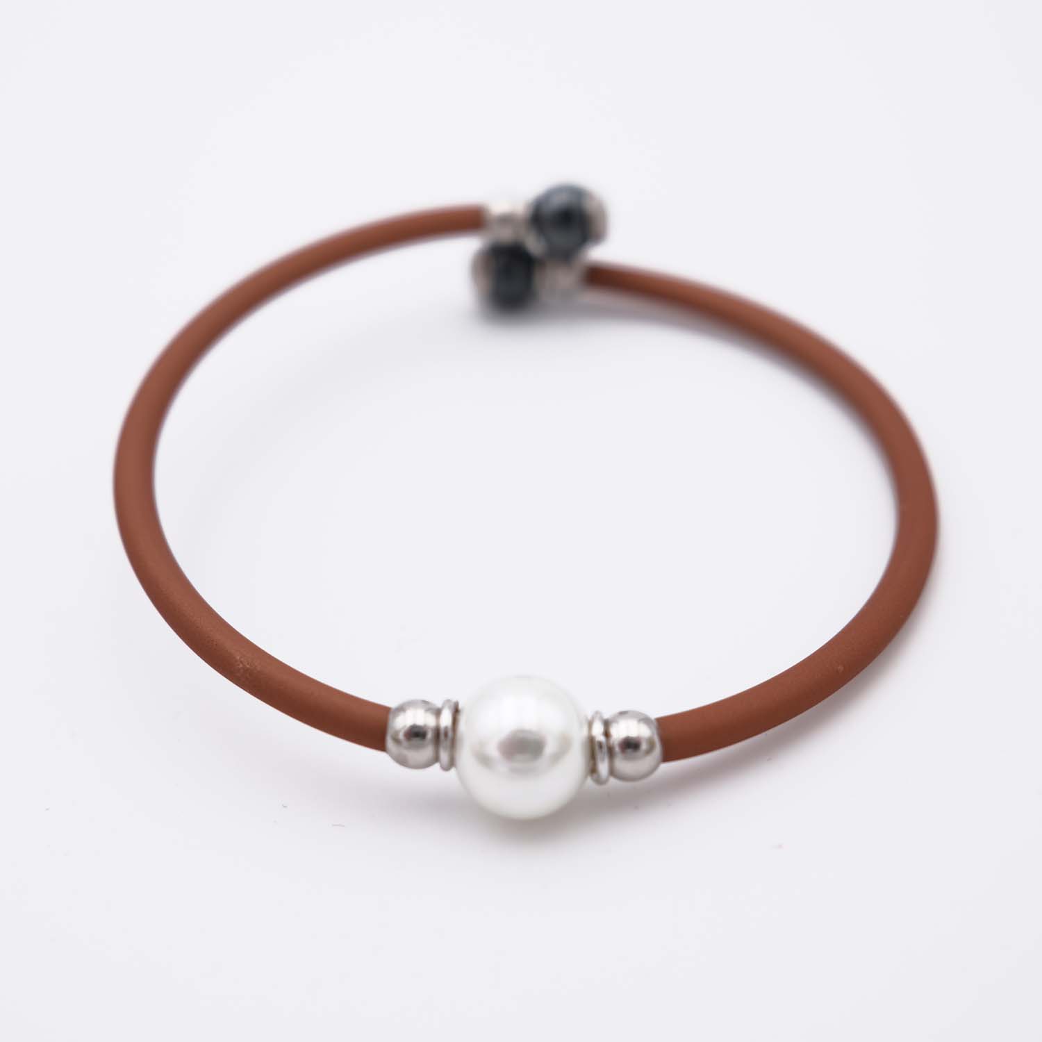 Bracelet en Perles de Majorque - 8 mm - Long. ajustable - Image 3