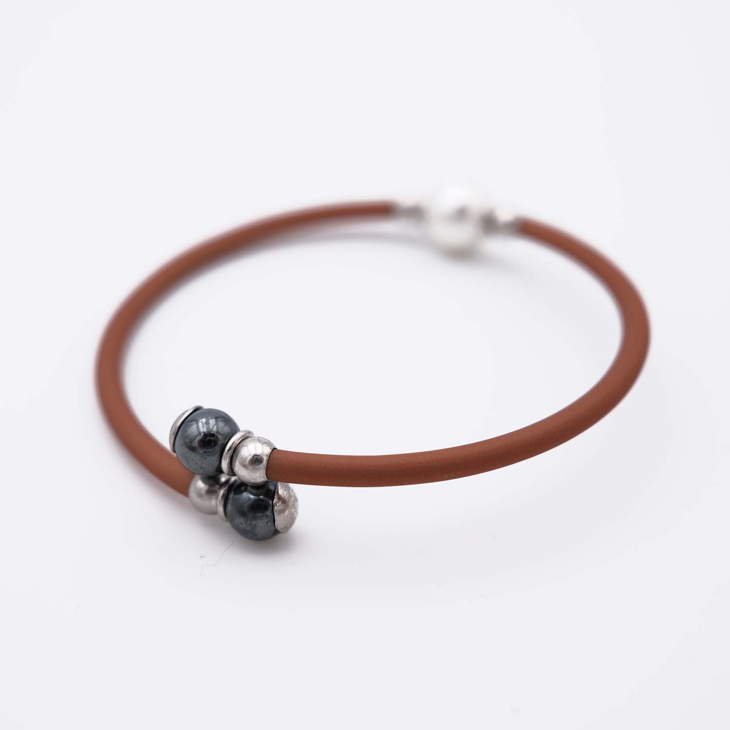 Bracelet en Perles de Majorque - 8 mm - Long. ajustable - Image 4