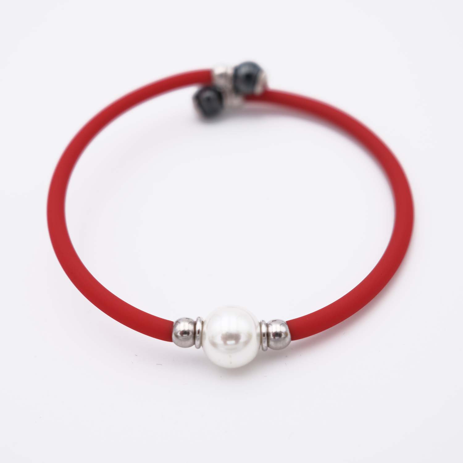 Bracelet en Perles de Majorque - 8 mm - Long. ajustable - Image 3