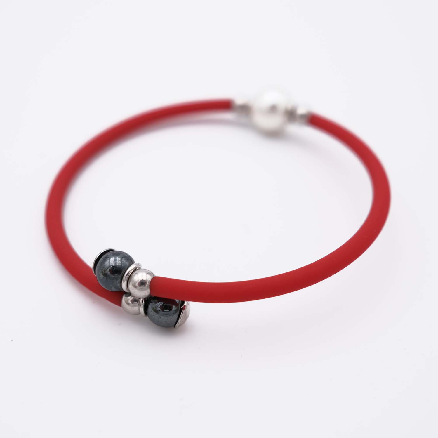 Bracelet en Perles de Majorque - 8 mm - Long. ajustable - Image 4