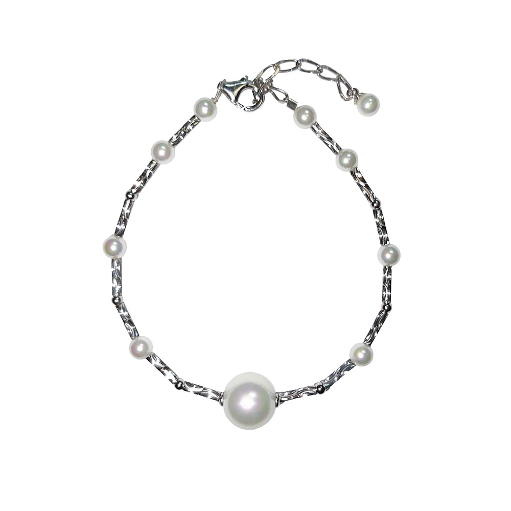 Bracelet en Perles de Majorque - 5 à 12 mm - Long. 19 à 23 cm