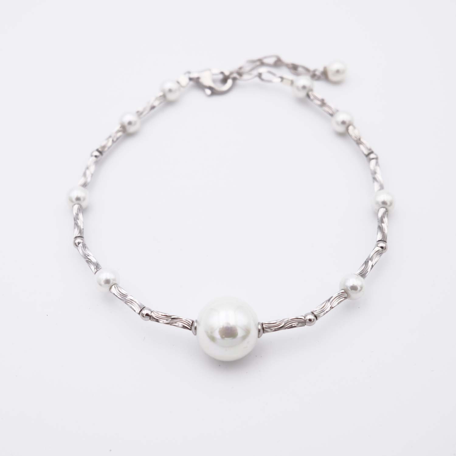 Bracelet en Perles de Majorque - 5 à 12 mm - Long. 19 à 23 cm - Image 3