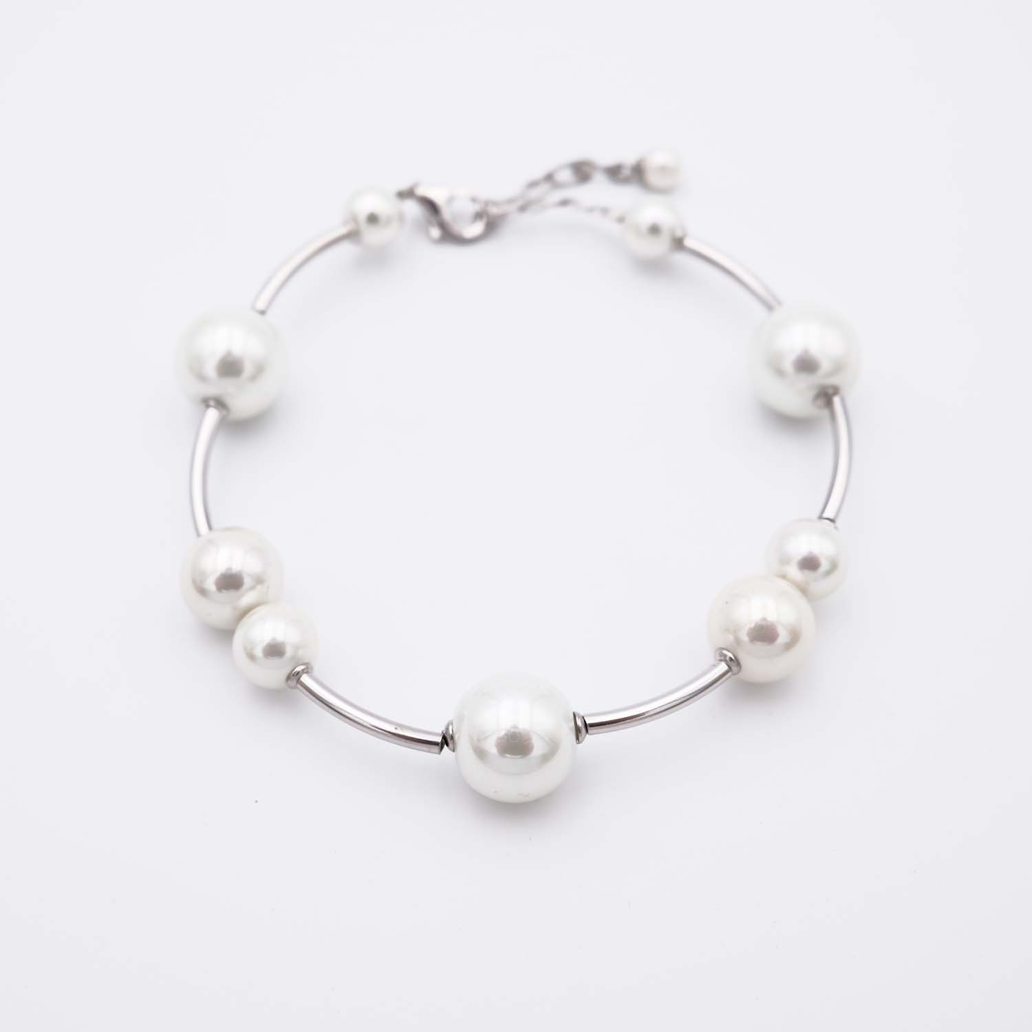 Bracelet en Perles de Majorque - 7 à 12 mm - Long. 19 à 23 cm - Image 3