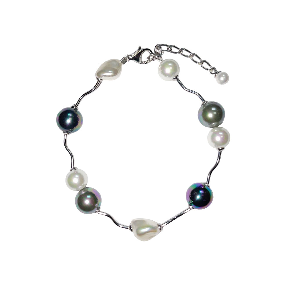 Bracelet en Perles de Majorque - 8 à 12 mm - Long. 18 à 22 cm - Multiformes