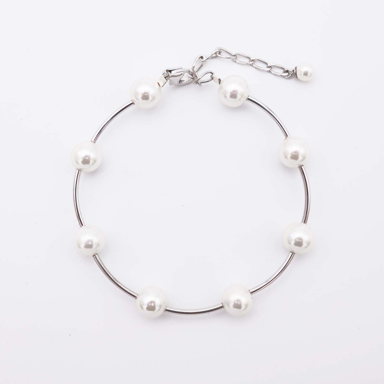 Bracelet en Perles de Majorque - 8 mm - Long. 18 cm - Image 2