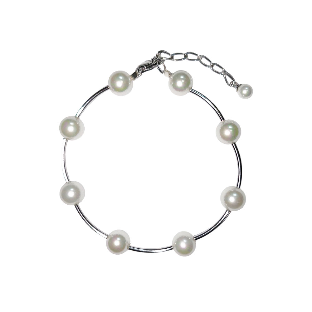 Bracelet en Perles de Majorque - 8 mm - Long. 18 cm