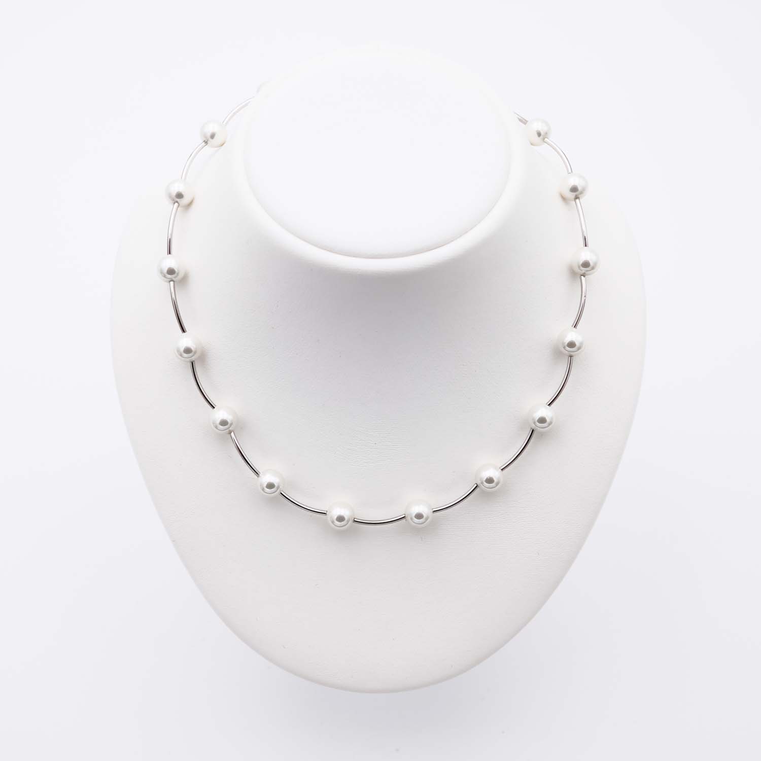 Collier en Perles de Majorque - 8 mm. Long. 38 à 46 cm - Image 7