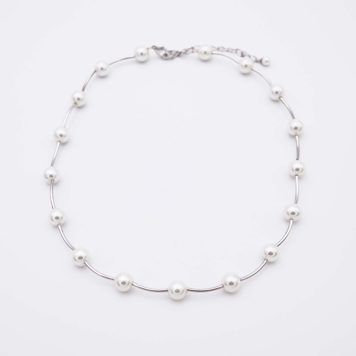 Collier en Perles de Majorque - 8 mm. Long. 38 à 46 cm - Image 4