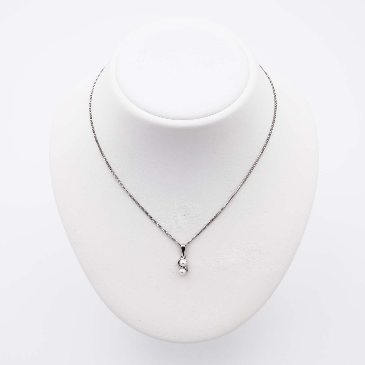 Pendentif en Perles de Majorque et Chaîne - 5 x 17 mm - Image 2