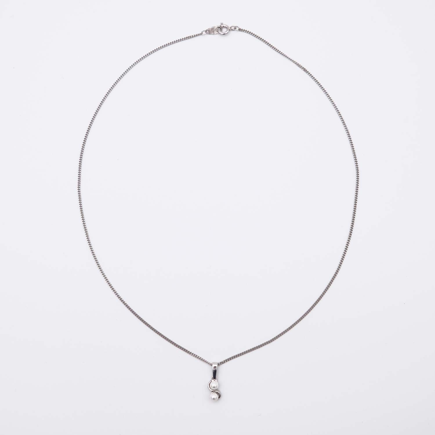 Pendentif en Perles de Majorque et Chaîne - 5 x 17 mm - Image 5