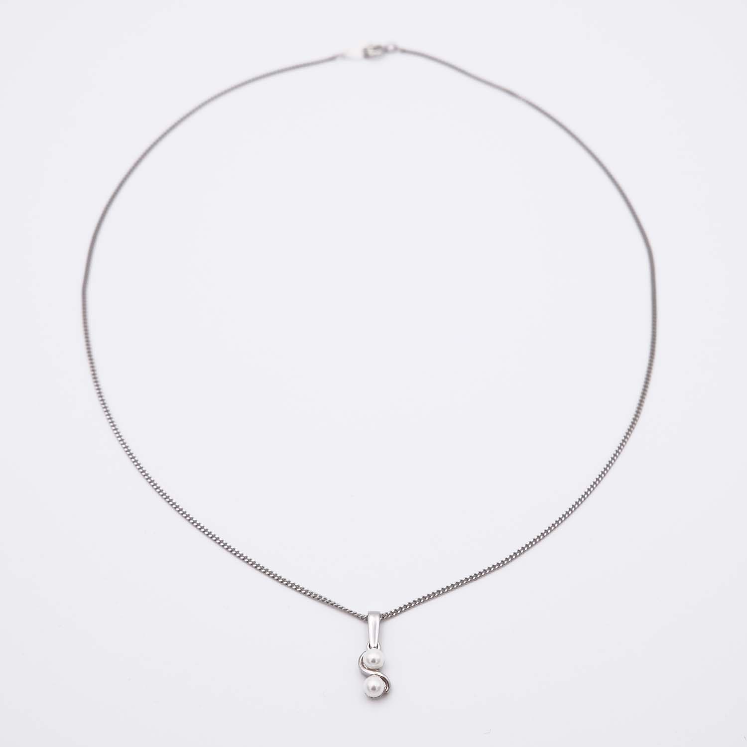 Pendentif en Perles de Majorque et Chaîne - 5 x 17 mm - Image 6