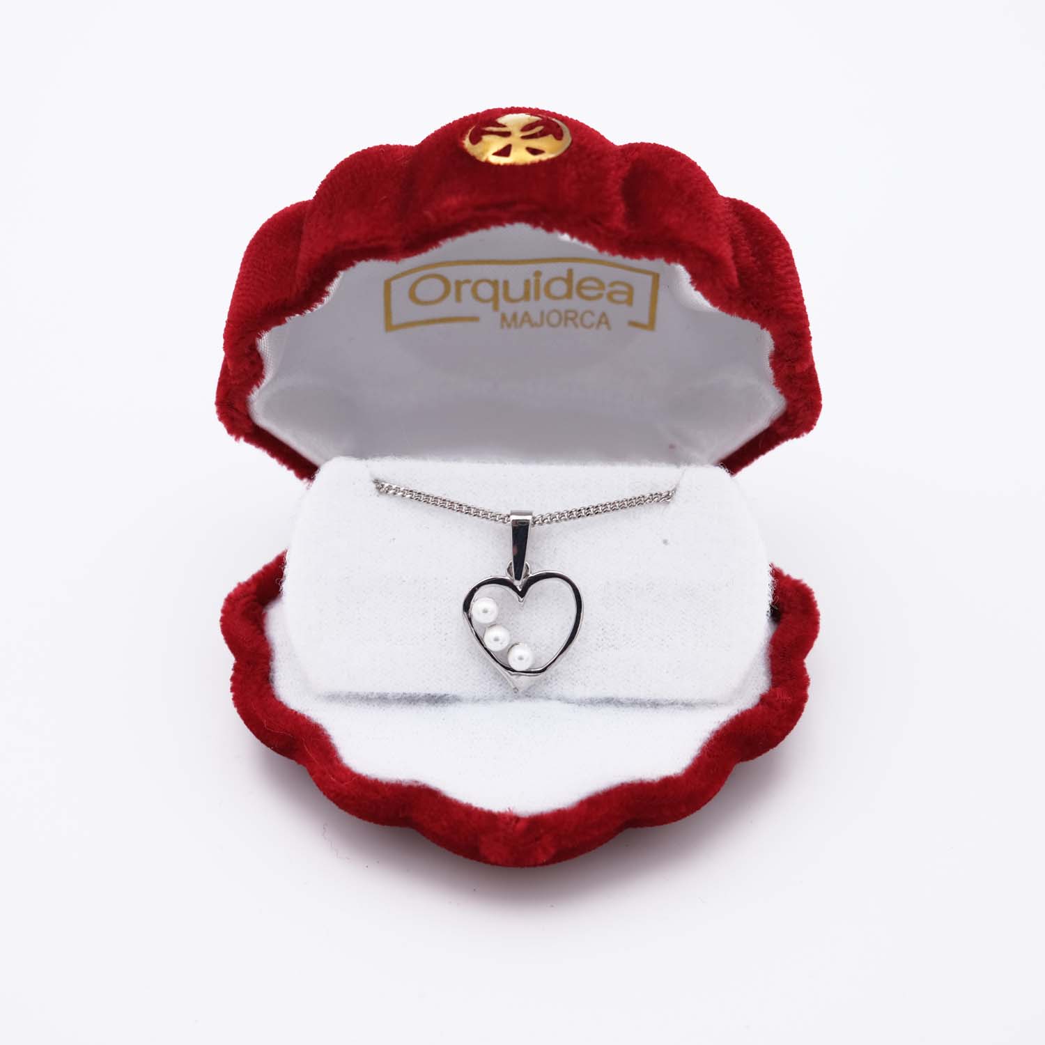 Pendentif en Perles de Majorque et Chaîne - 14 x 19 mm - Image 4