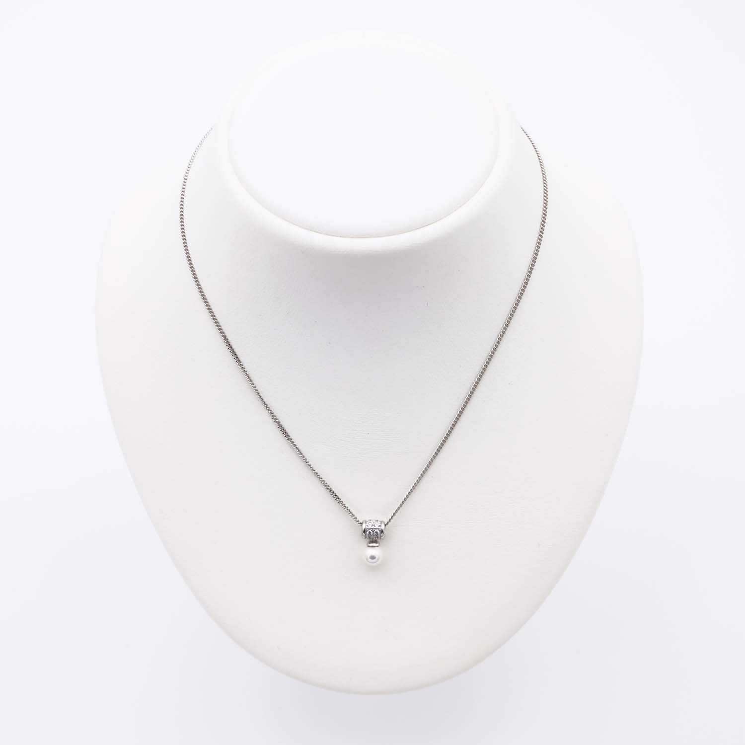 Pendentif en Perles de Majorque et Chaîne - 6 x 16 mm - Image 8