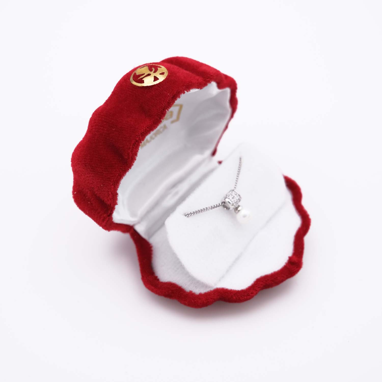 Pendentif en Perles de Majorque et Chaîne - 6 x 16 mm - Image 2